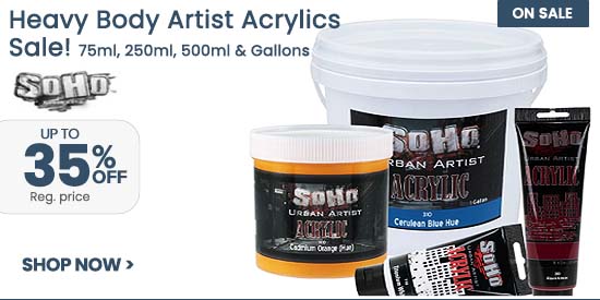 SoHo Heavy Body Artist Acrylic Paints, 35% off