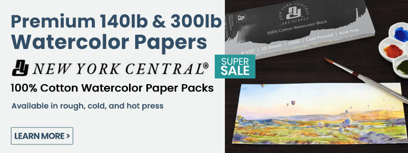 New York Central® 100% Cotton Watercolor Papers