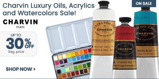 Charvin professional oil, acrylic, and watercolor paints sale