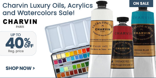 Charvin professional oil, acrylic, and watercolor paints sale