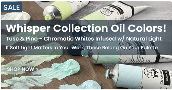 Tusc & Pine Whisper Oil Colors Collection featuring 10 mesmerizing chromatic whites infused with natural light