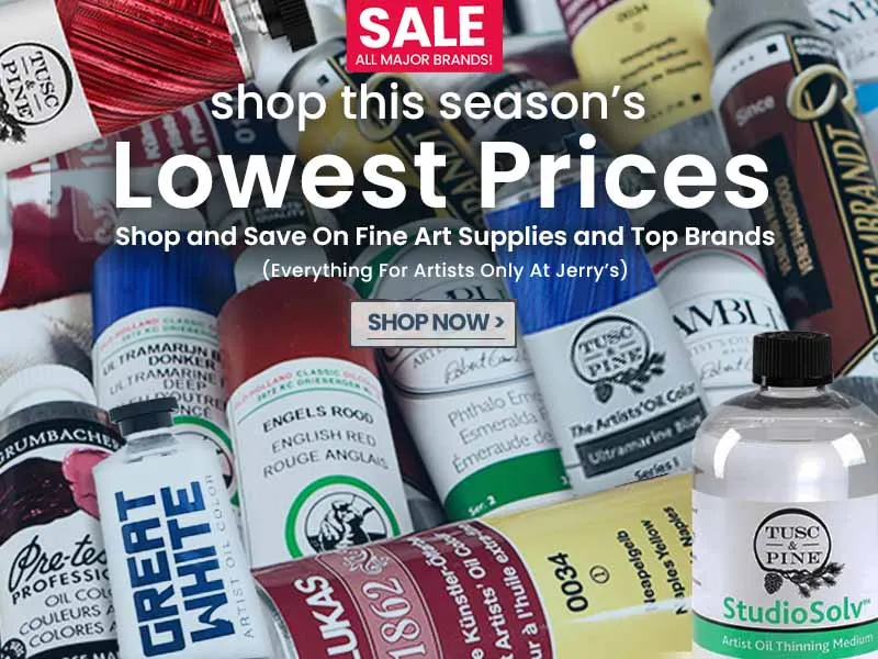 Lowest prices of the season on art supplies and frames