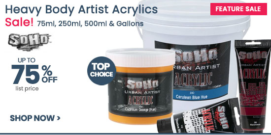 SoHo Urban Artist Heavy Body Acrylic 75% off