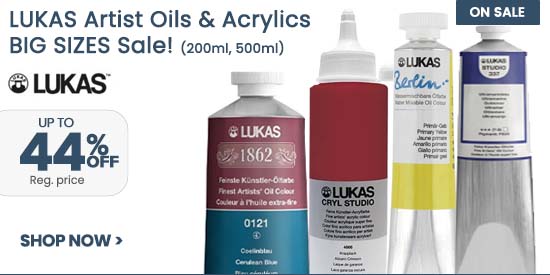 Lukas Paints Big Sizes Sale 40% off regular prices
