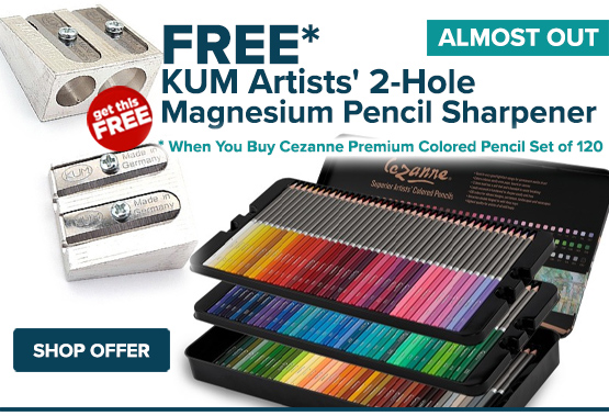 Free Kum Sharpener with purchase of Cezanne 120ct Colored Pencil Set