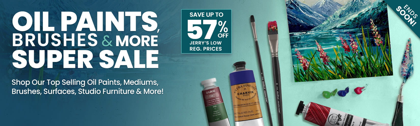 Shop jerry's oil paints, brushes and more super sale 