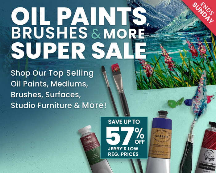 Ends sunday - oil paints, brushes and more super sale