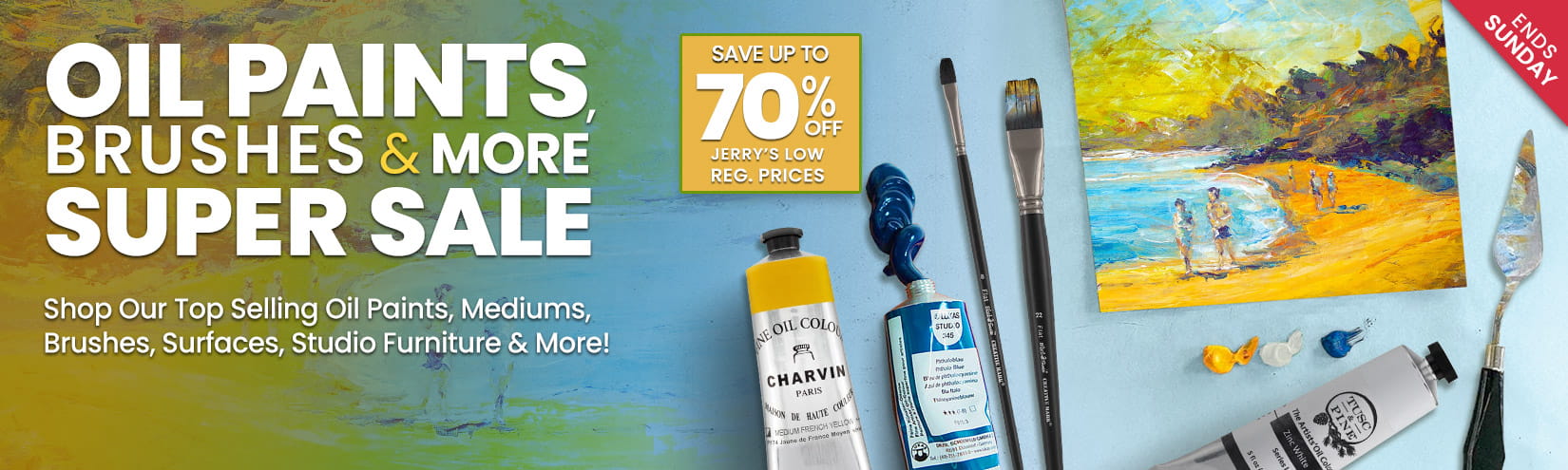 Shop jerry's oil paints, brushes and more super sale 