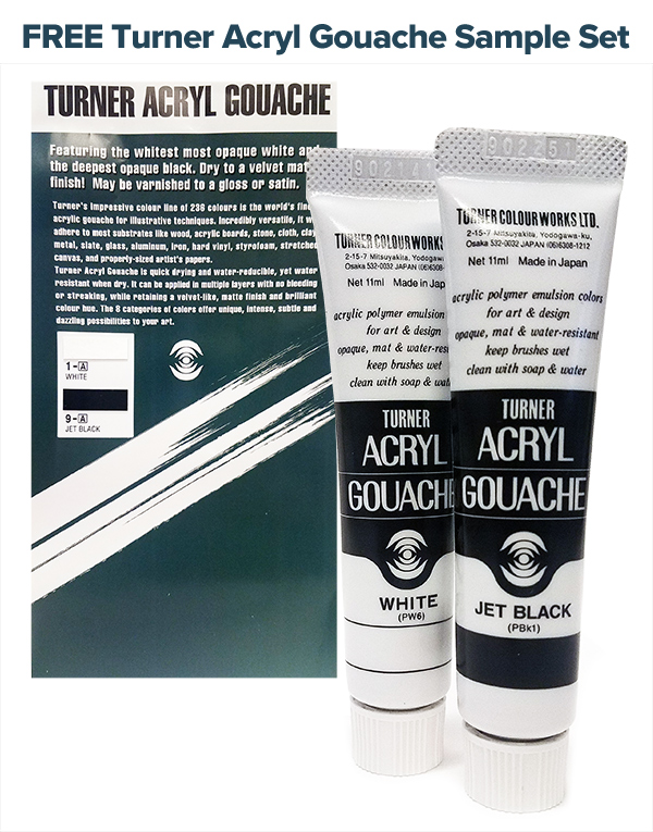 FREE Turner Acrylic Gouache Sample Set of 2