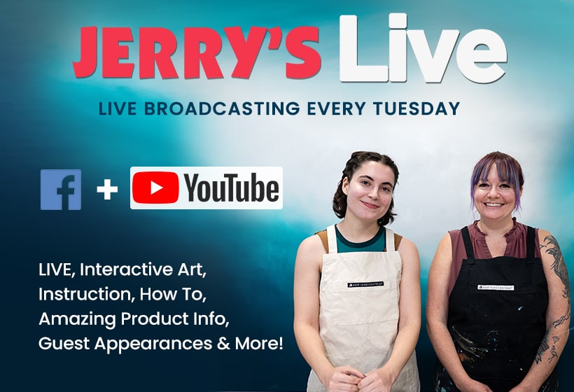 Jerry's Facebook/ Youtube Live Video Art Workshops and how to's