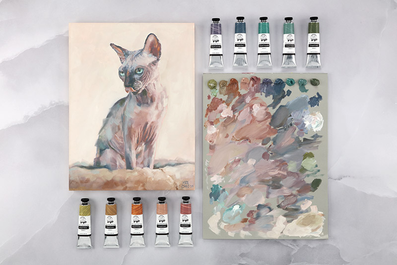 Tusc & Pine Artist Oil Paints Grayed Collection - Artwork by Emmy Kline