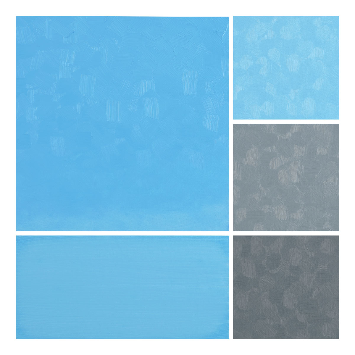 Luminous Blue artist oil color painted swatch
