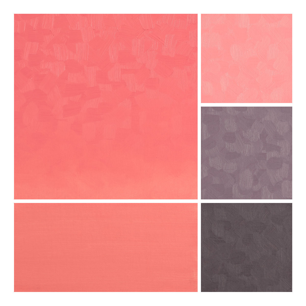 Luminous Coral artist oil color painted swatch
