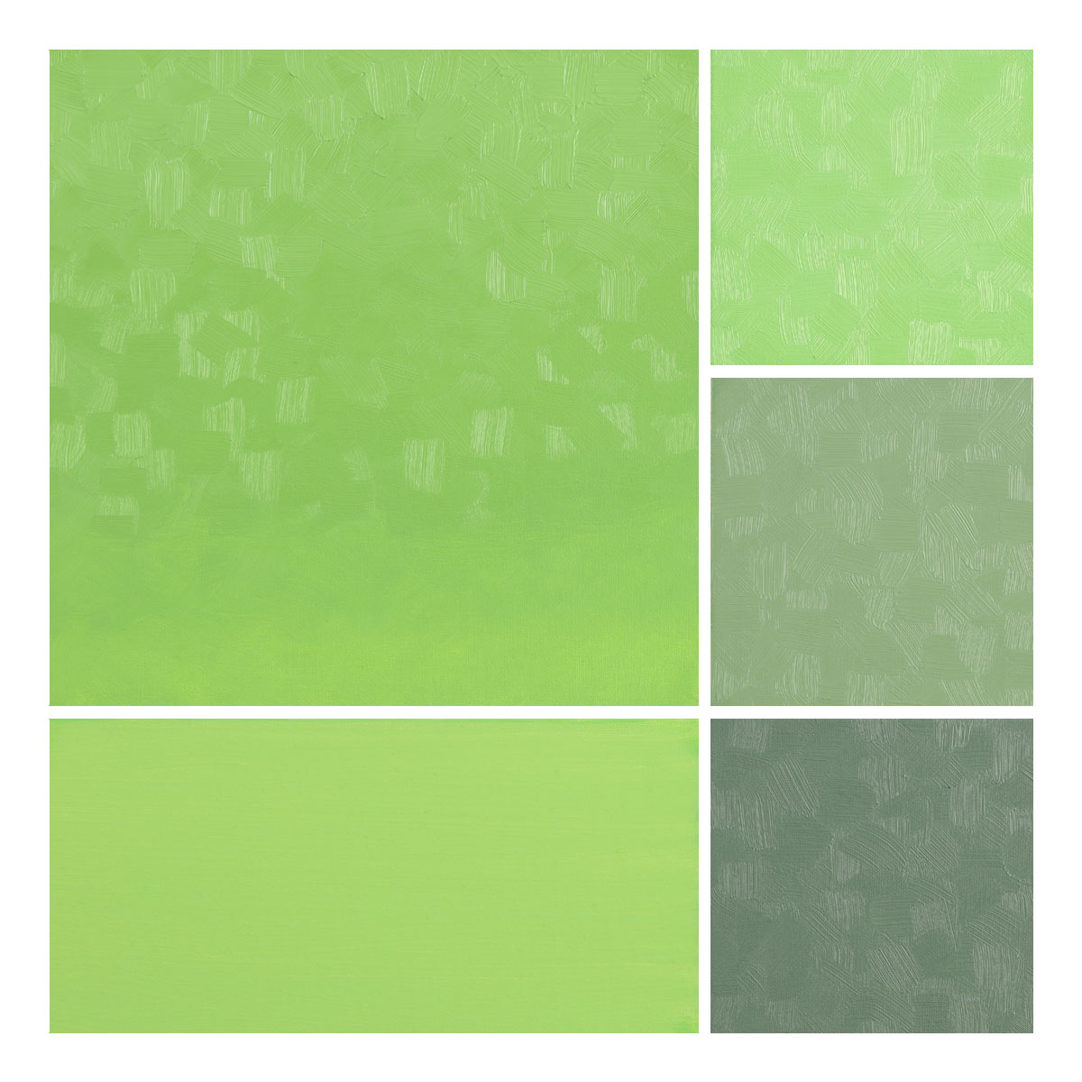 Luminous Green artist oil color painted swatch