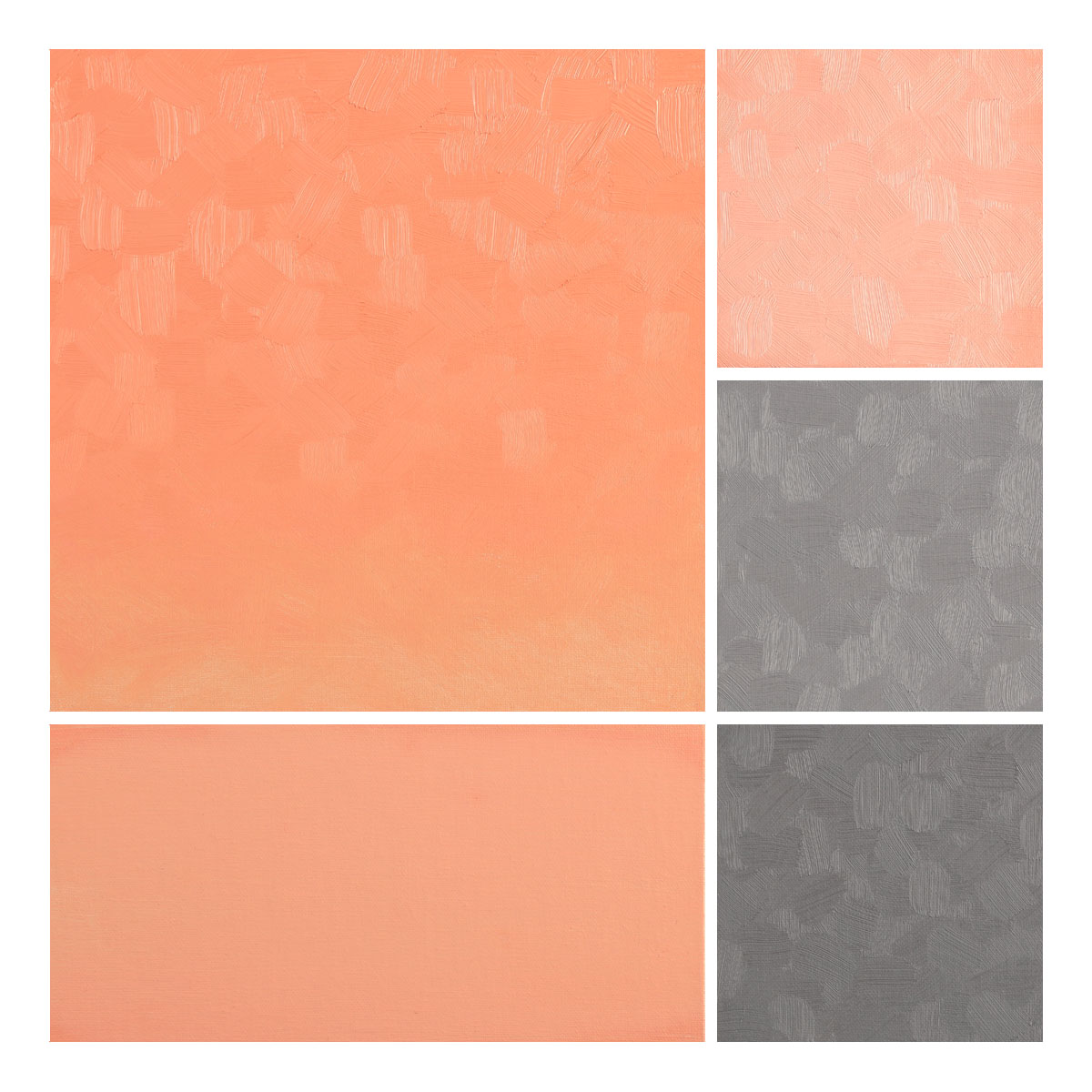 Luminous Orange artist oil color painted swatch