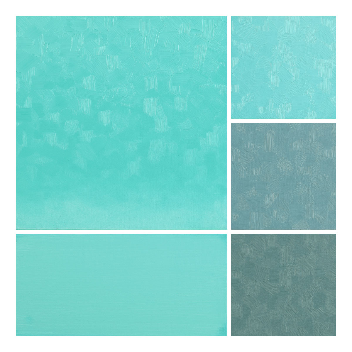 Luminous Turquoise artist oil color painted swatch
