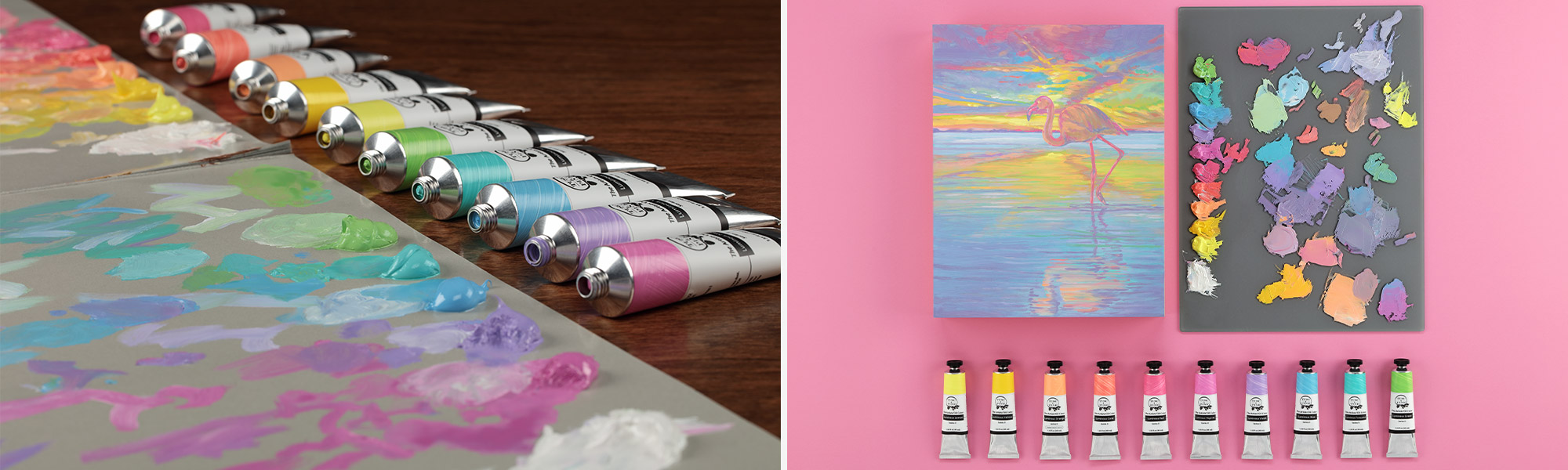 Tusc & Pine Luminous Collection artist oil paint tubes