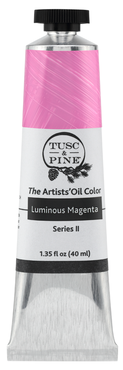 Luminous Magenta Tusc & Pine artist oil paint tube