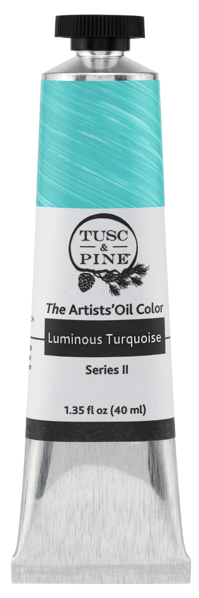 Luminous Turquoise Tusc & Pine artist oil paint tube