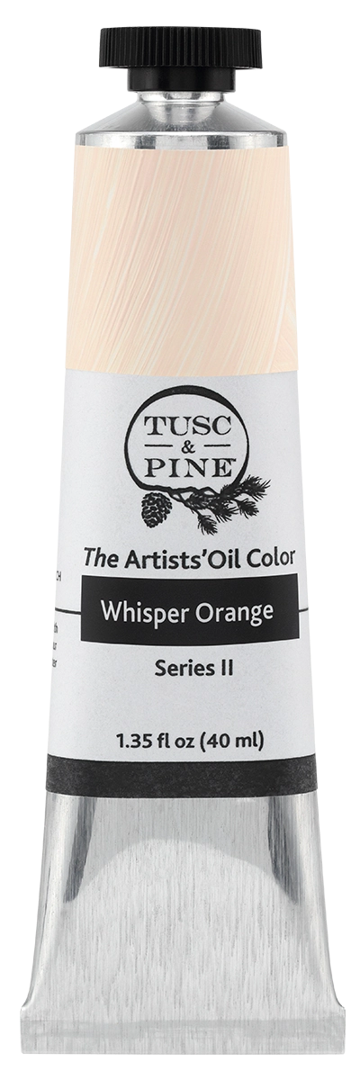 Whisper Orange Tusc & Pine artist oil paint tube