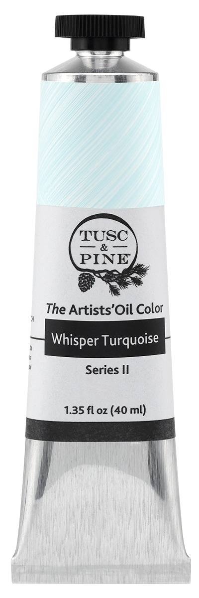 Whisper Turquoise Tusc & Pine artist oil paint tube