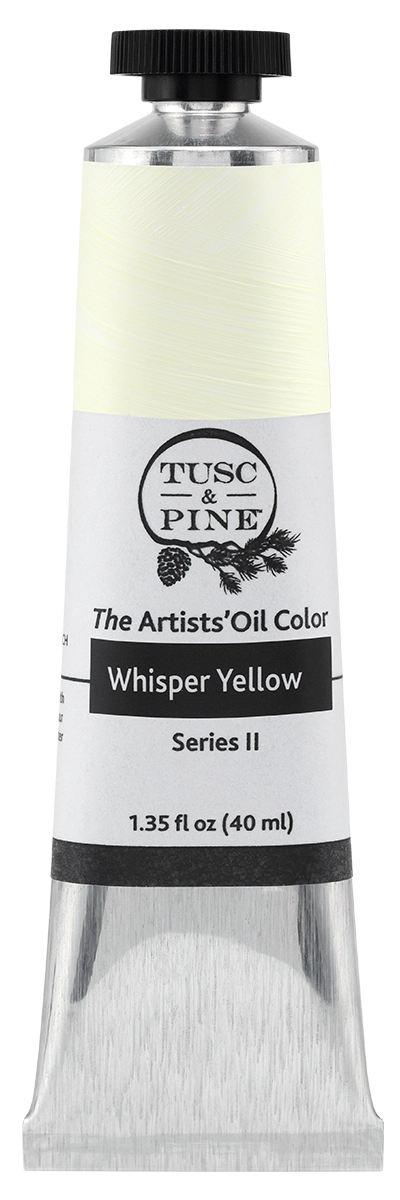 Whisper Yellow Tusc & Pine artist oil paint tube