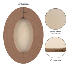 Pro Birch Round and Oval Painting Panels back