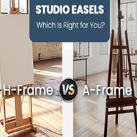 A-frame versus H-frame easel comparison for artists studios