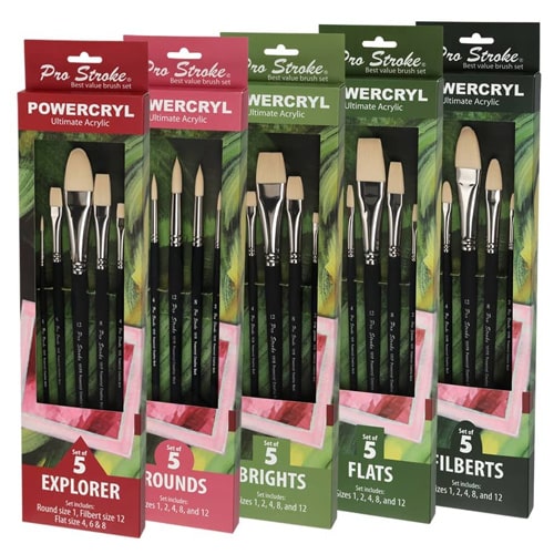 Pro Stroke Powercryl Ultimate Acrylic Brush Sets