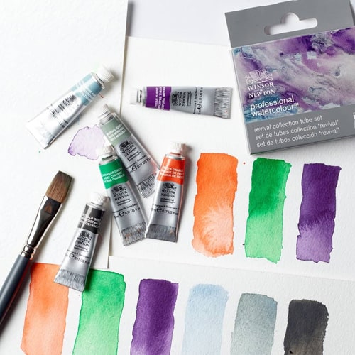 Winsor & Newton Pro Watercolor Revival Collection Set of 6, 5ml Tubes