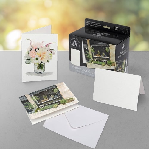 New York Central Watercolor Greeting Cards, 140lb Cold Press 5x7