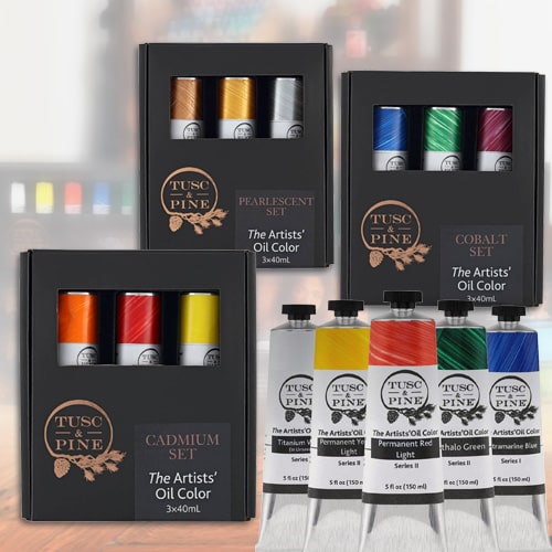 Tusc & Pine Artists' Oil Color Paint Sets of 3, 4 or 5