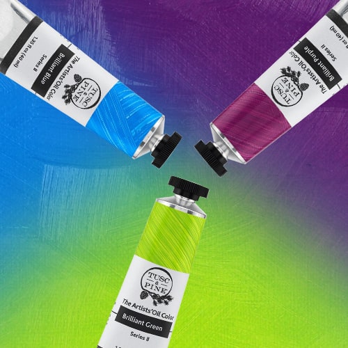 Tusc & Pine Artists' Oil Paints Brilliant Colors, 40ml & 150ml