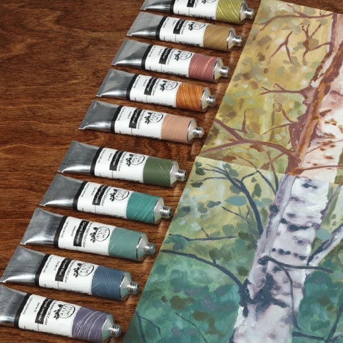 Tusc & Pine Artists' Oil Paints Greyed Colors, 40ml & 150ml