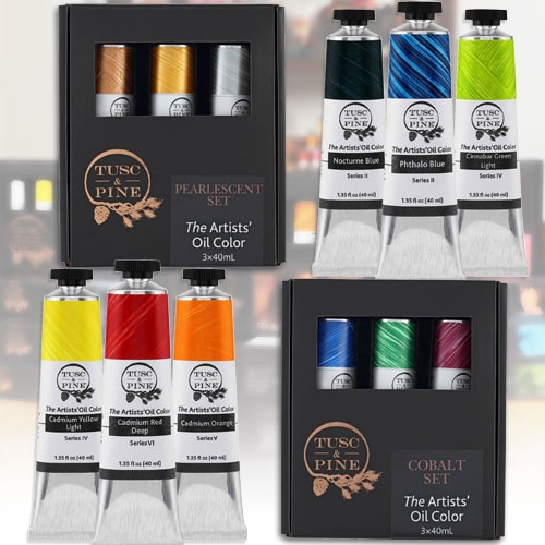 Tusc & Pine Artists' Oil Paints - Sets of 3