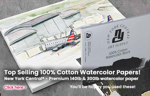 New York Central 100% Cotton Watercolor Blocks