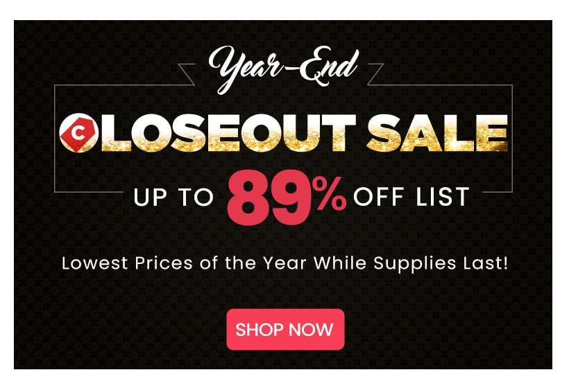 Shop Year-End CLOSEOUTS / Clearance Sale - While Supplies Last