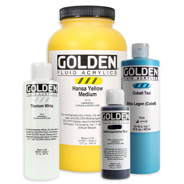 Golden Fluid acrylics