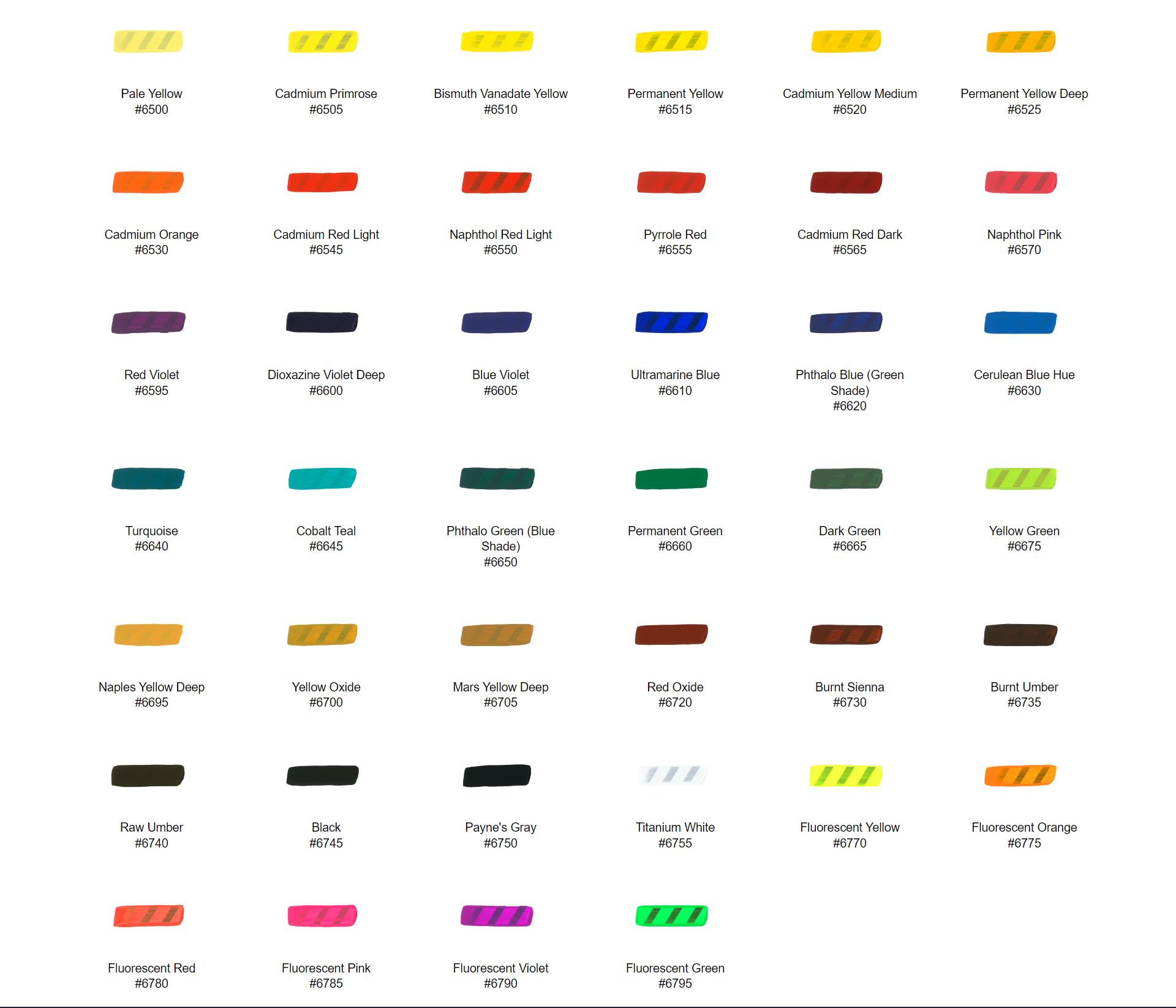 golden soflat swatches
