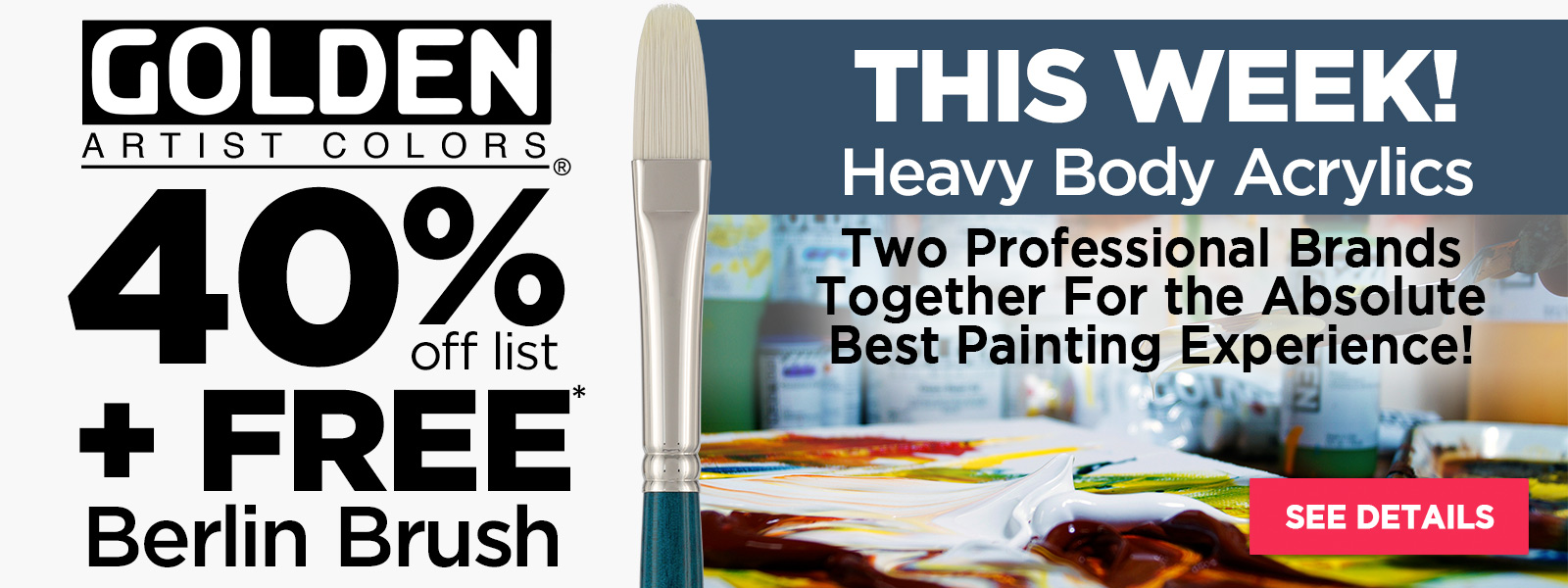 Golden + Berlin Free Brush - Heavy Body Acrylics