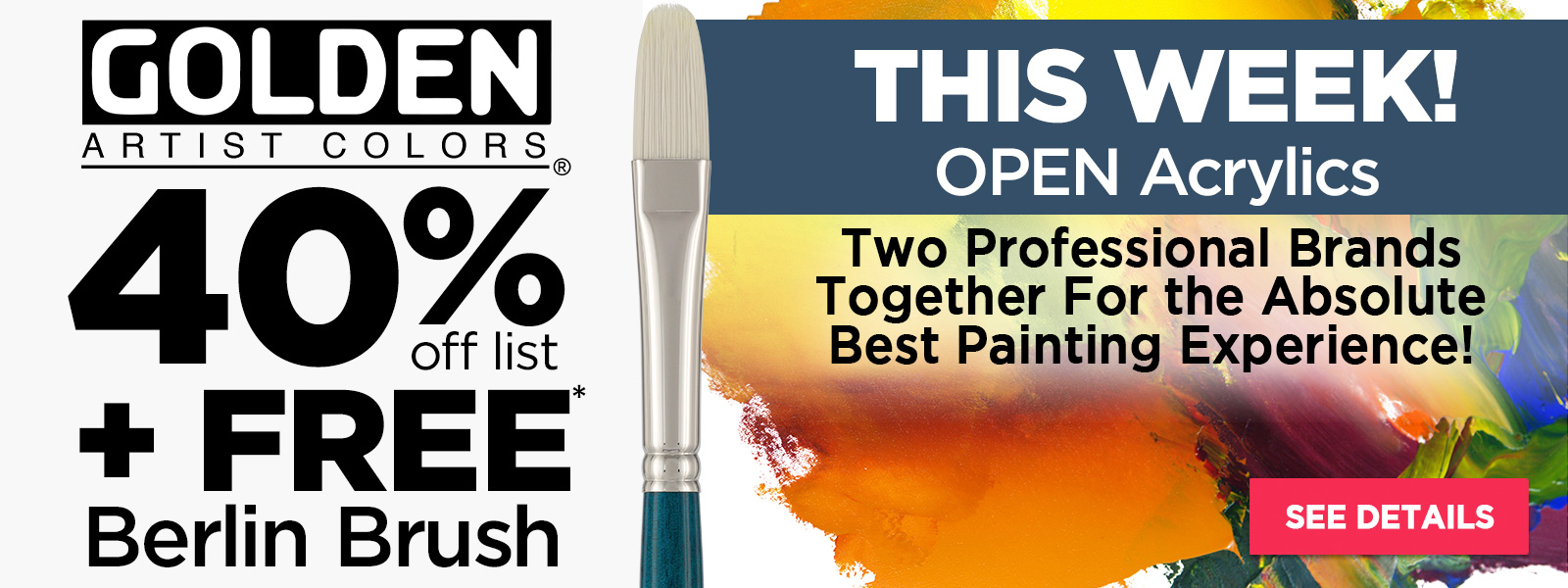 Golden + Berlin Free Brush - Open Acrylics