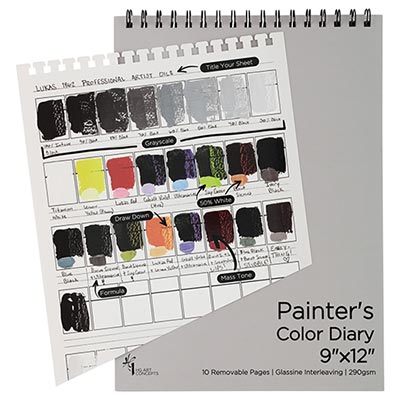 HG Concepts Painters Color Diary - Wirebound 290GSM 9x12 Pad - 10 sheets