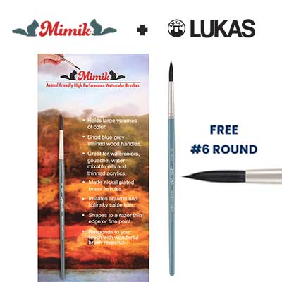 FREE* Mimik High Performance Synthetic Squirrel Round Size #6 Brush