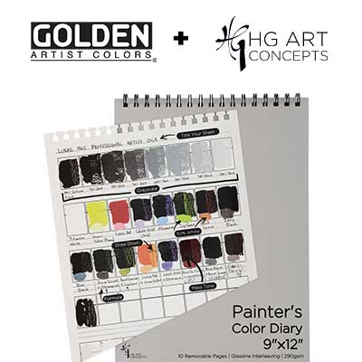 FREE* Painter's Color Diary 9x12 Wire Bound Pad, Oils & Acrylics