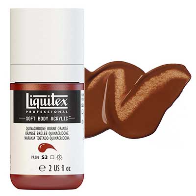 FREE* Liquitex Professional Soft Body Acrylics 2oz Quinacridone Burnt Orange