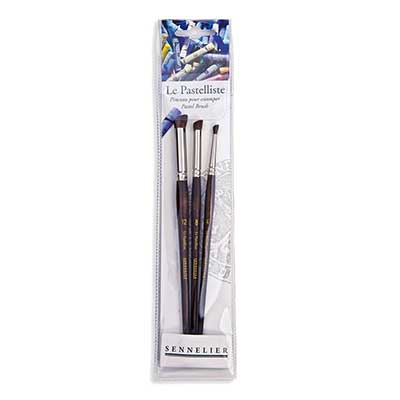 Sennelierset of 3 Pastel Brushes free with Sennelier Extra Soft Pastel 24 Set (Landscape or Iridescent) purchase