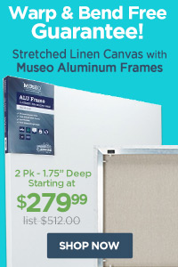 Stretched Linen Canvas with Museo Aluminum Frames