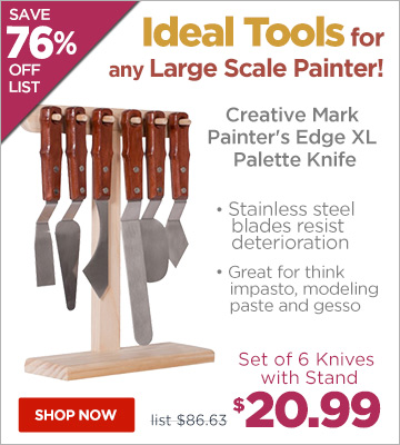 Painter's Edge Xl Palette Knife And Stand Set