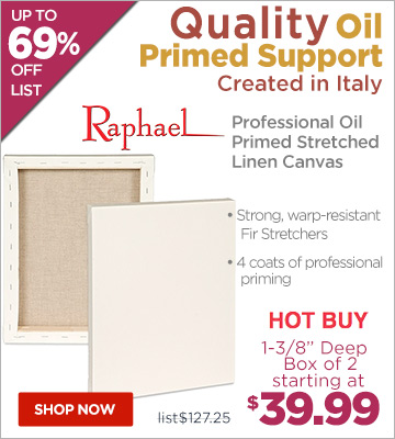 Raphael Professional Oil Primed Stretched Linen Canvas