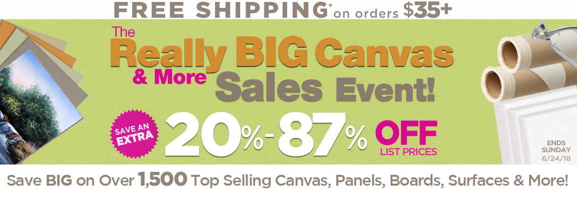 Save 20% - 87%Off - 2 Day Really BIG Sale on Canvas, Panels, Boards and Surfaces